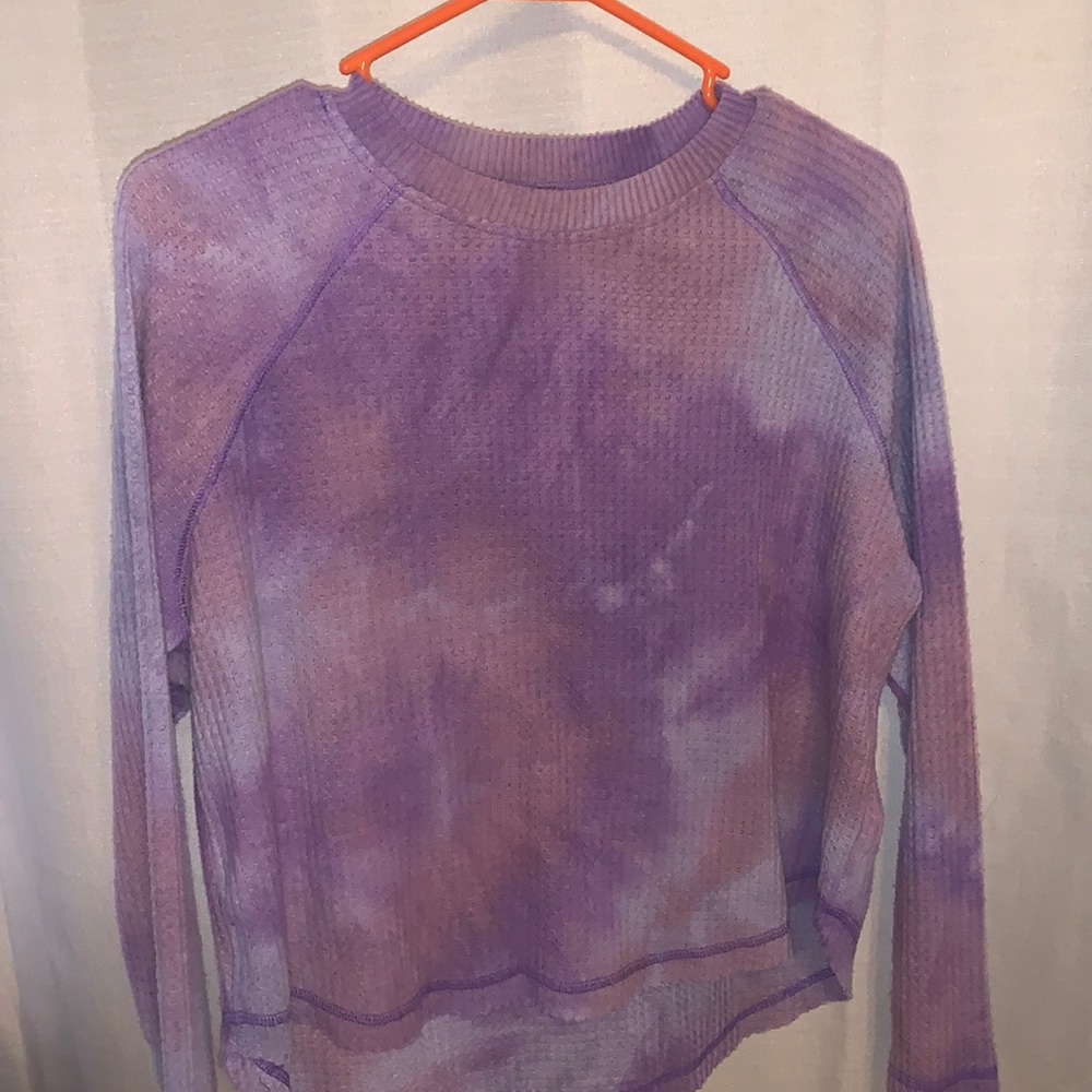 Long sleeve waffle shirt